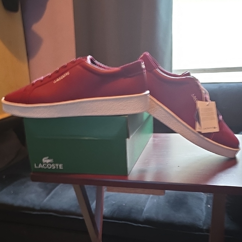 Lacoste Men's Burgundy Sneakers - Picture 7 of 13